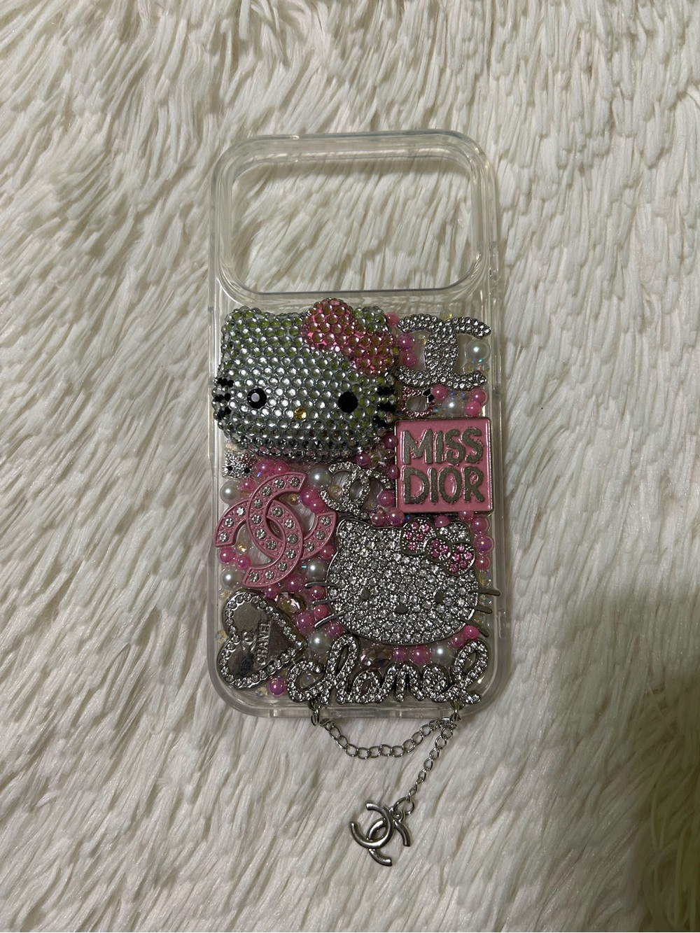 Handmade iPhone 17 Pro Junk Case Bling Hello Kitty Kawaii Luxury Pink Y2K